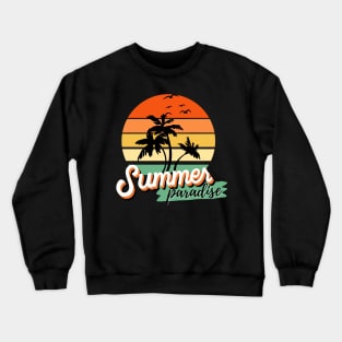 Colorful Retro Sunset Summer T-Shirt Crewneck Sweatshirt